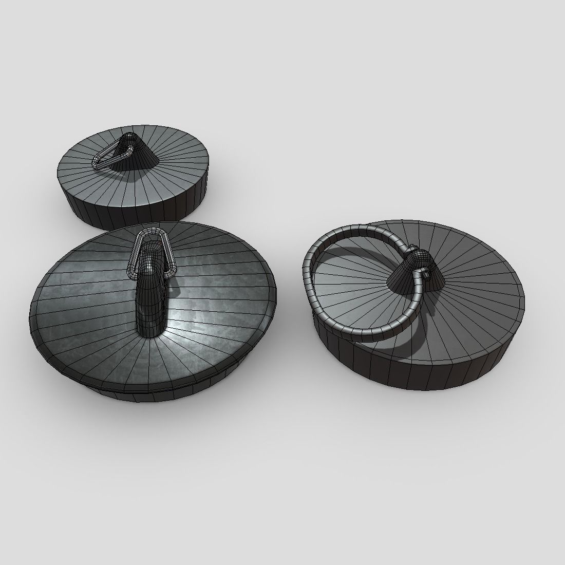 Sink Plug Pack Low-poly 3D model_12