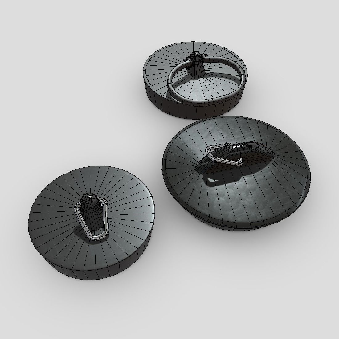 Sink Plug Pack Low-poly 3D model_6