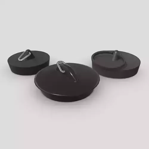 Sink Plug Pack Low-poly 3D model