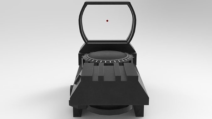 Laser Scope Red Dot Low-poly 3D model