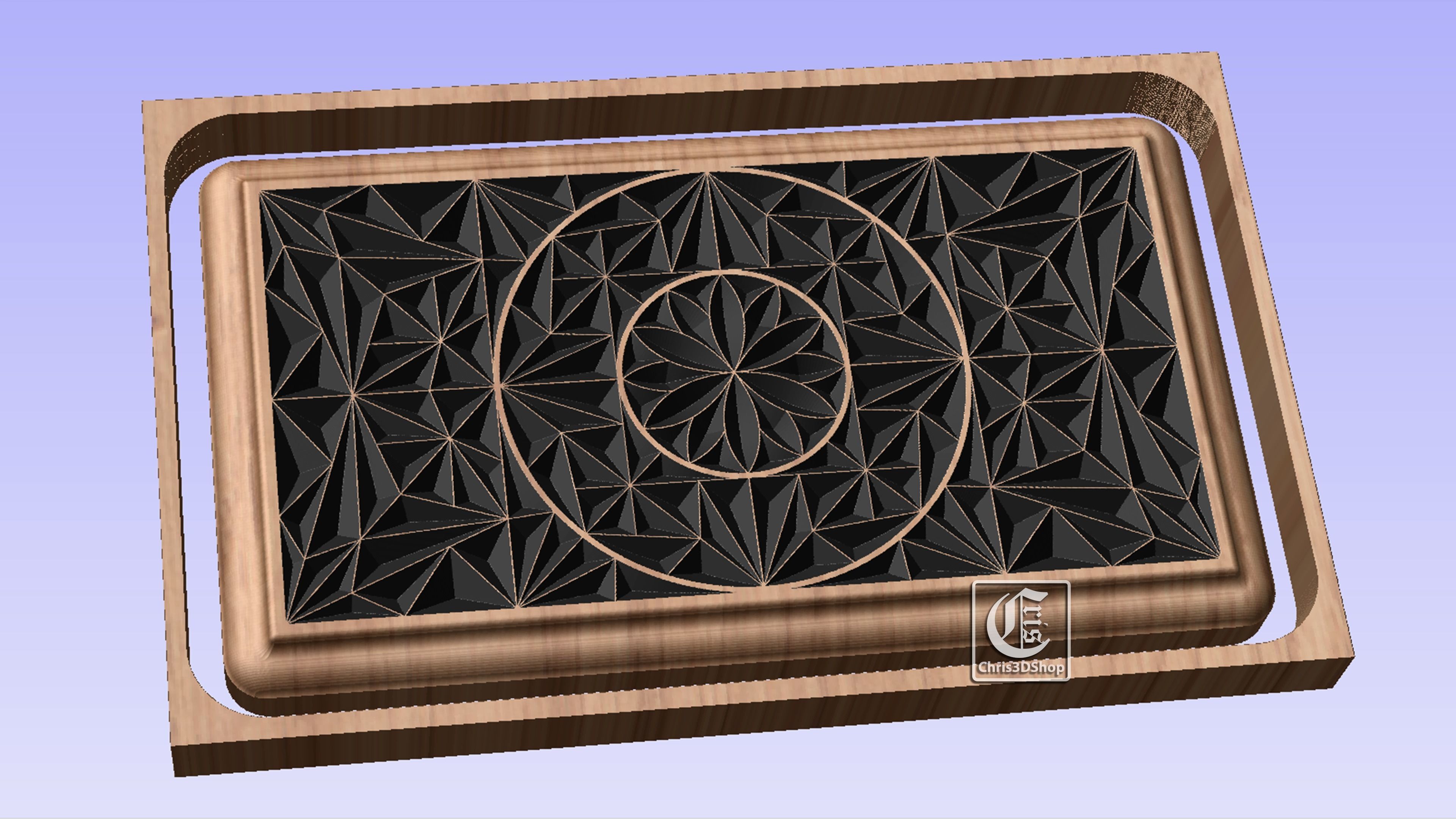 V-Carved Jewelry Box 2 - Files for CNC and 3D Printer 3D print model_2