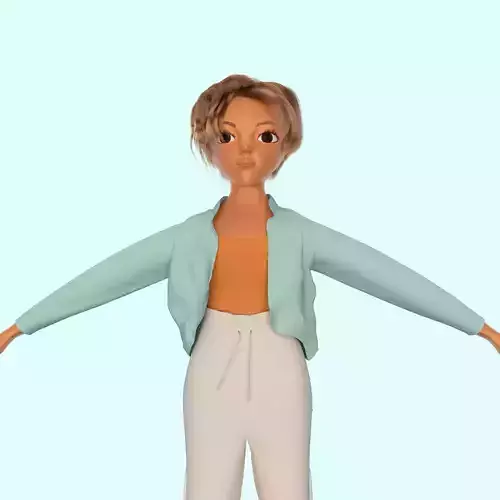Bosy cinema 4D Character Girl 3D model