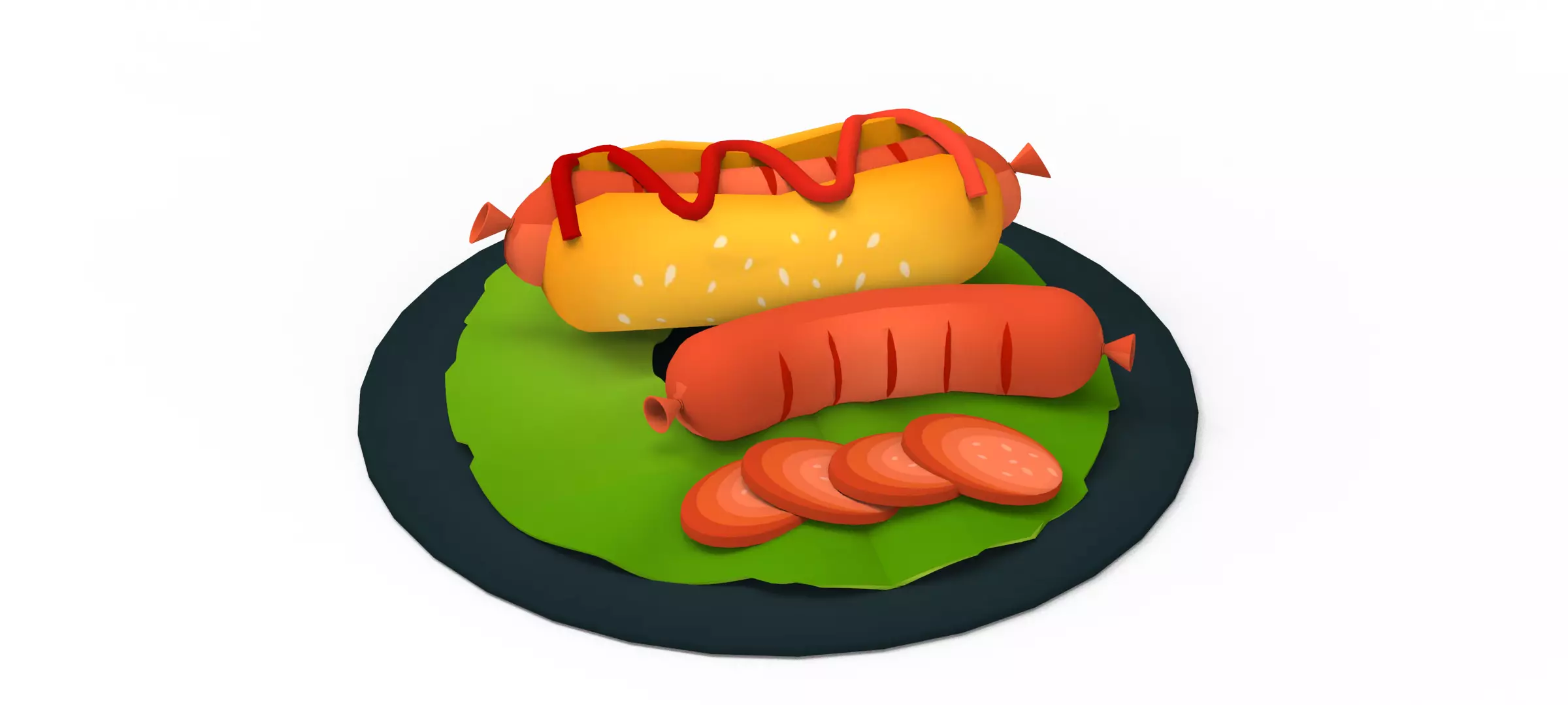 Hot Dog 3D Food Free 3D model_0