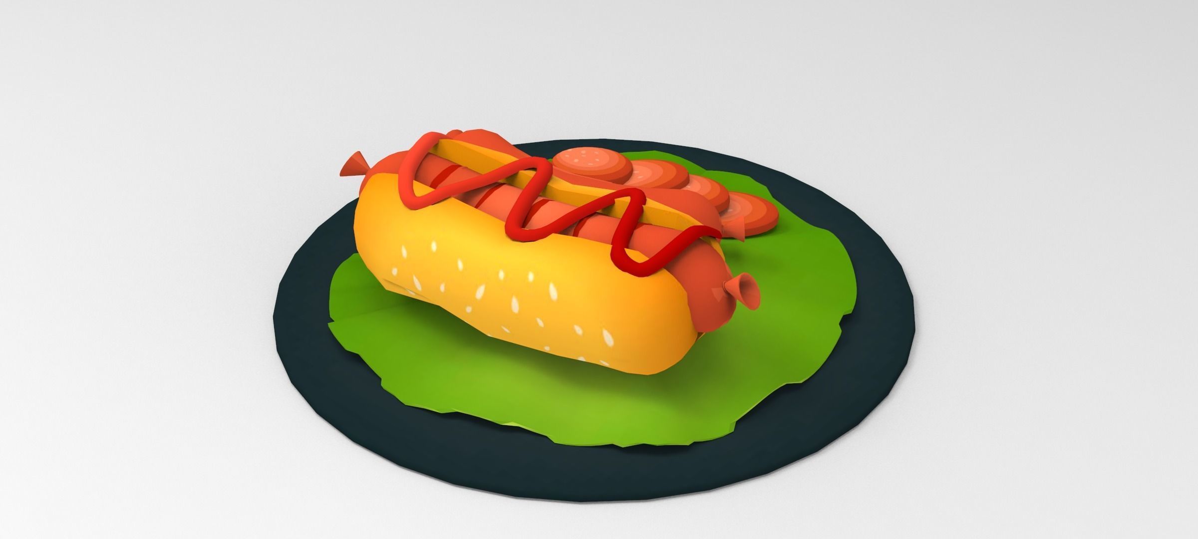 Hot Dog 3D Food Free 3D model_2
