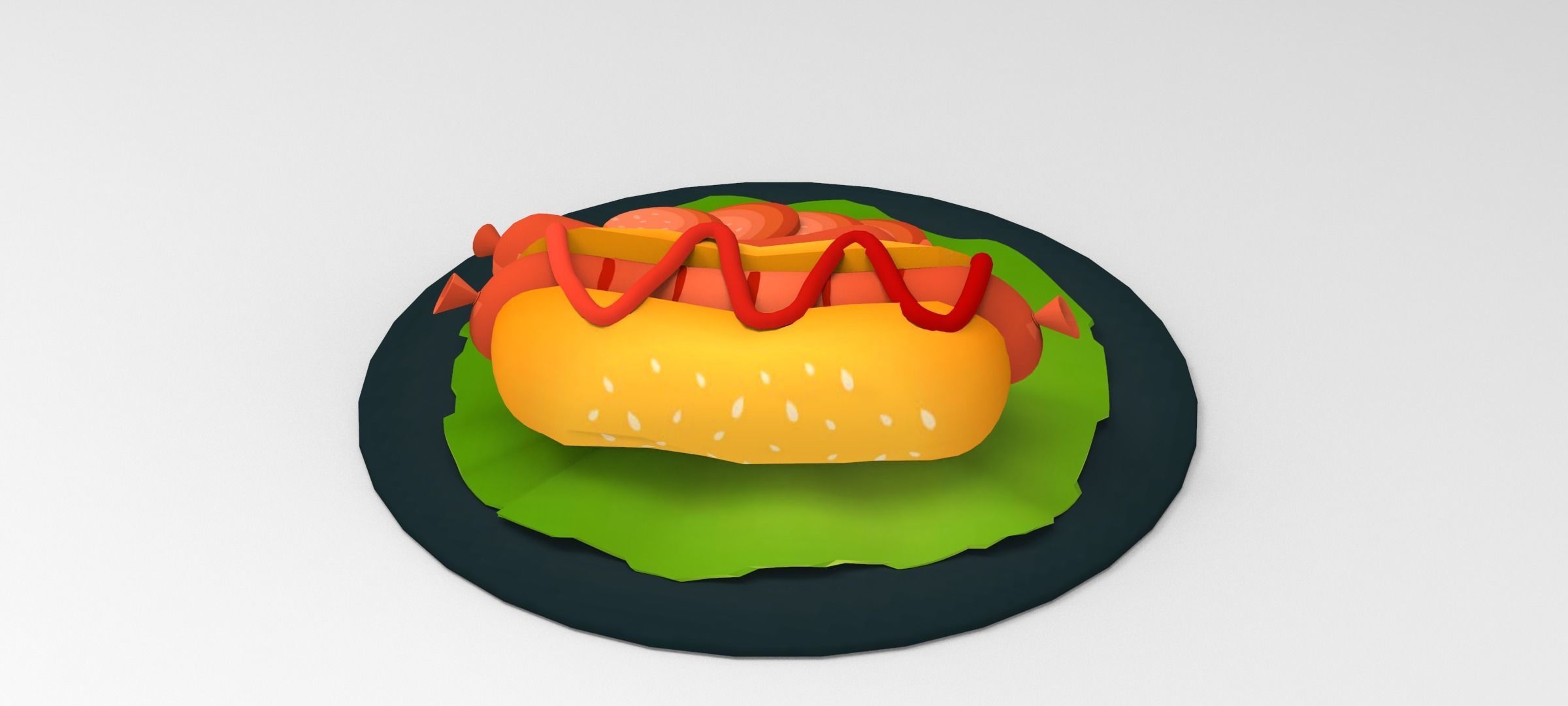 Hot Dog 3D Food Free 3D model_3