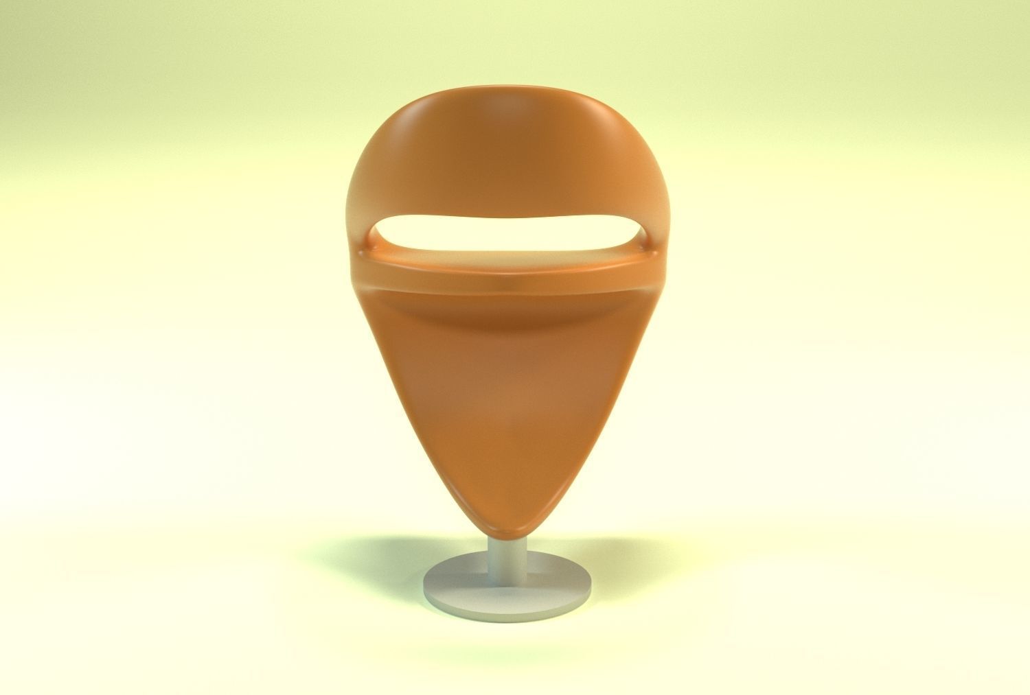 Oval Chair  Free low-poly 3D model_3