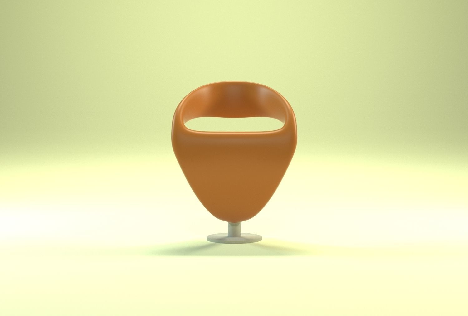 Oval Chair  Free low-poly 3D model_1