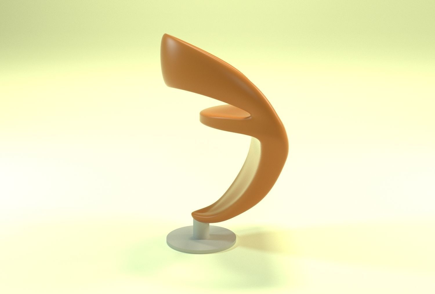 Oval Chair  Free low-poly 3D model_2