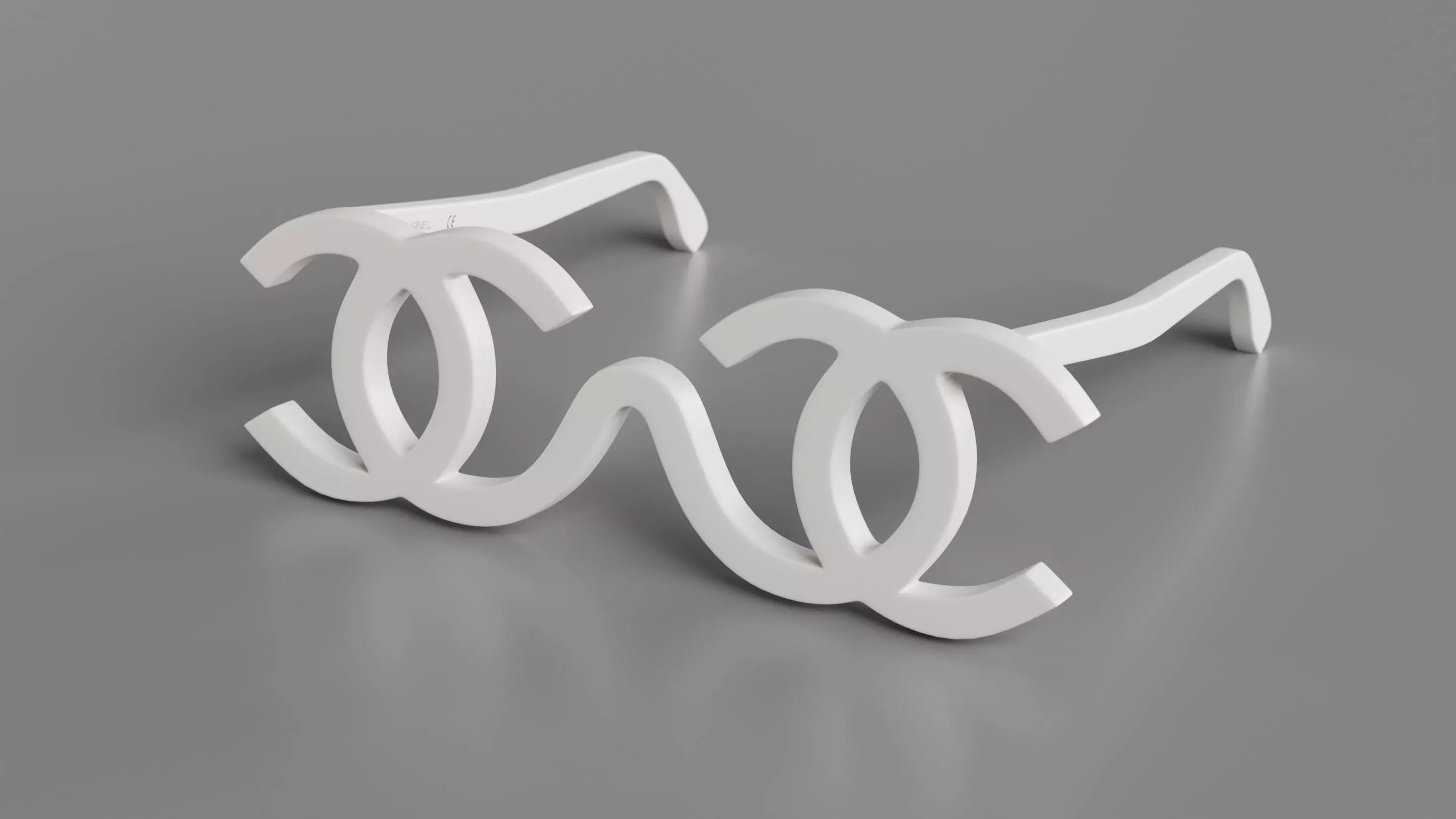 CC Logo Futuristic Sunglasses 3D model_0
