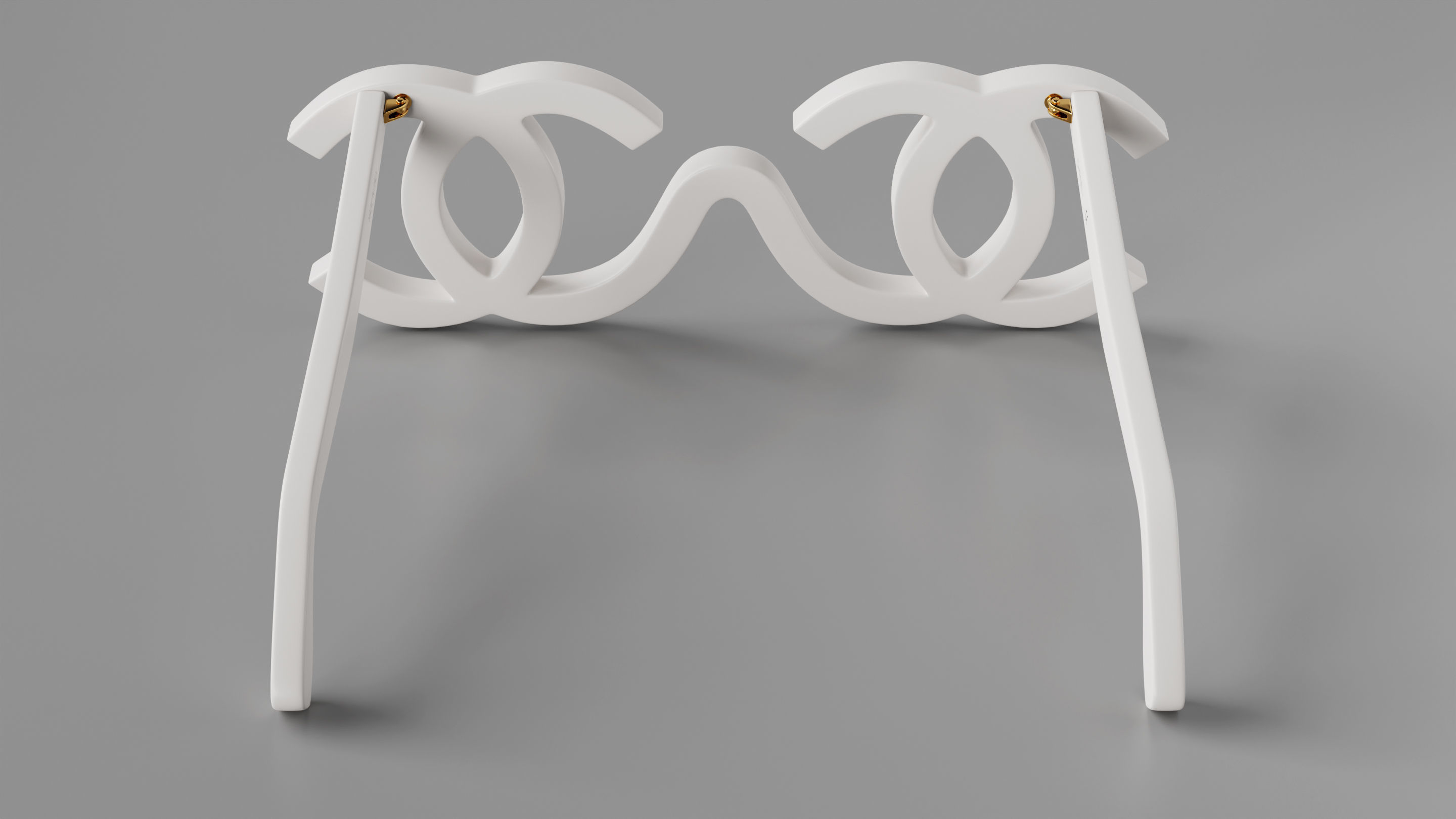 CC Logo Futuristic Sunglasses 3D model_2