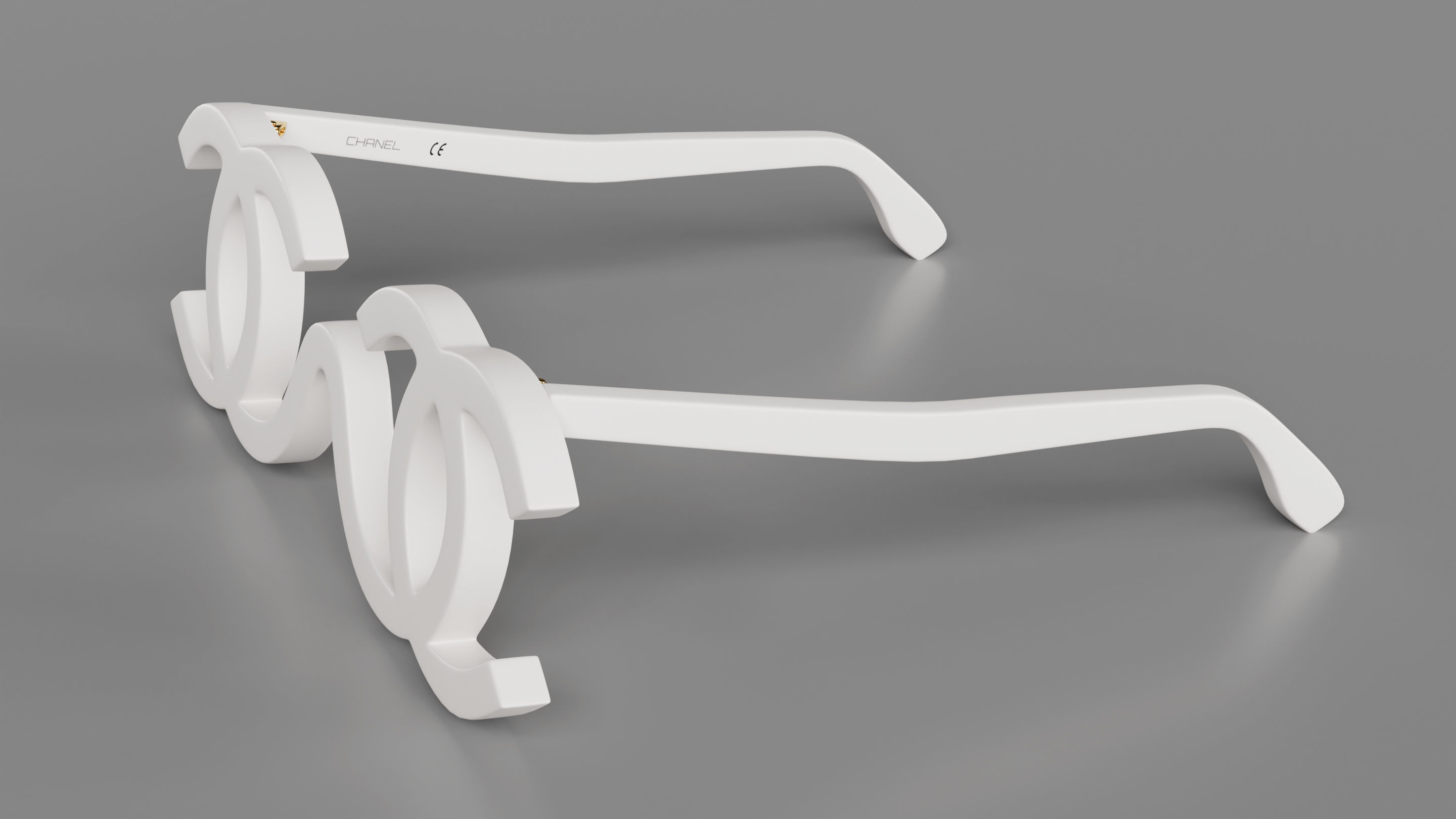 CC Logo Futuristic Sunglasses 3D model_3
