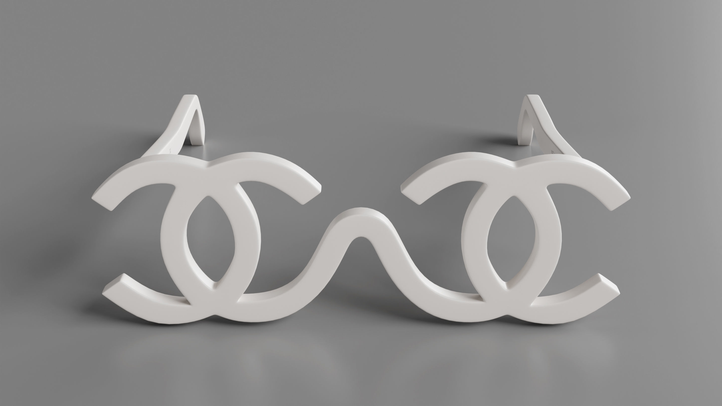 CC Logo Futuristic Sunglasses 3D model_1