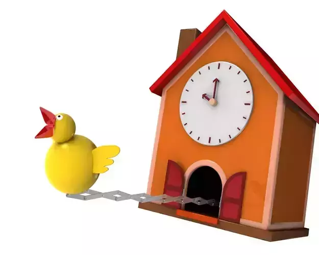 Cuckoo clock Low-poly 3D model