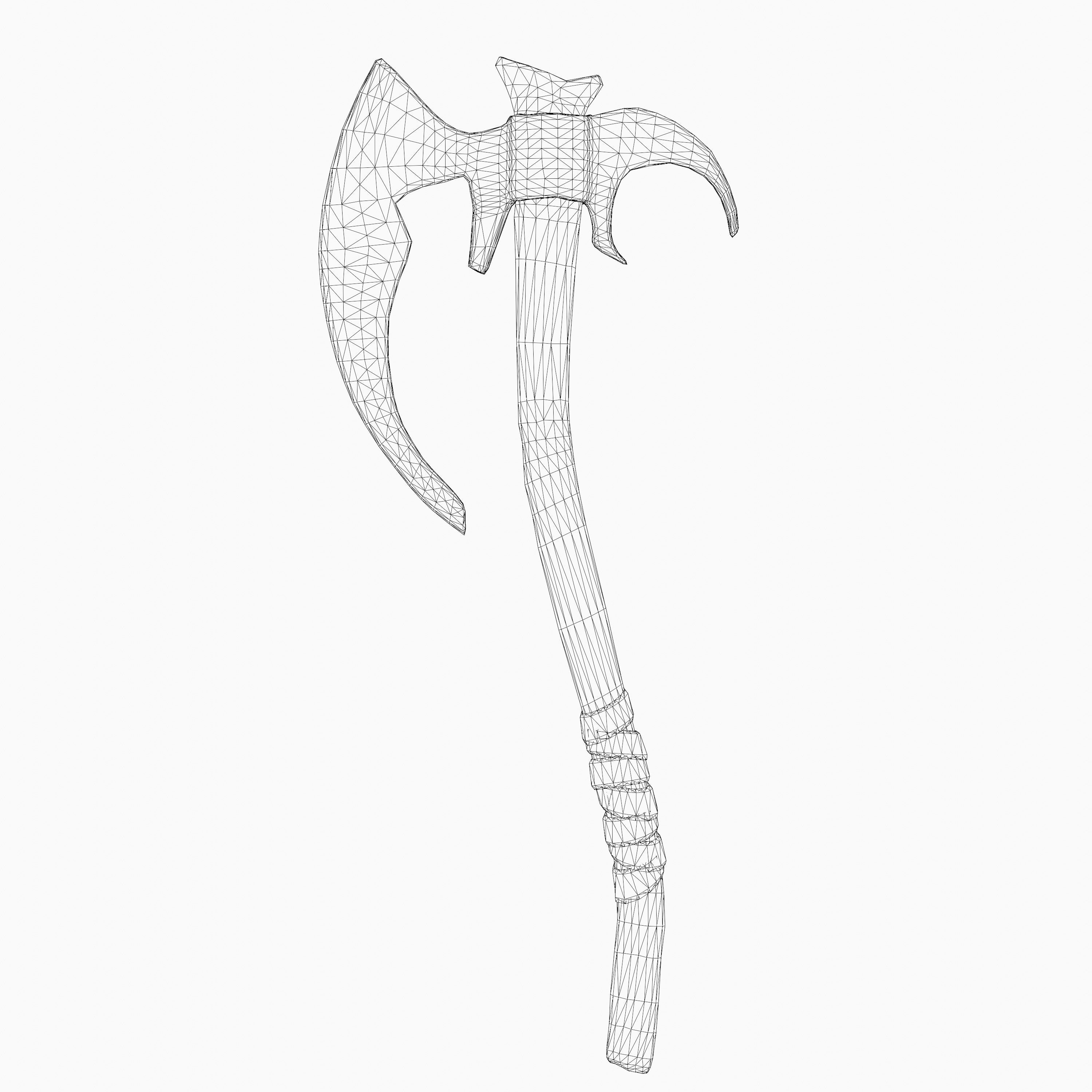 Throwing Axe Mark III Low-poly 3D model_10