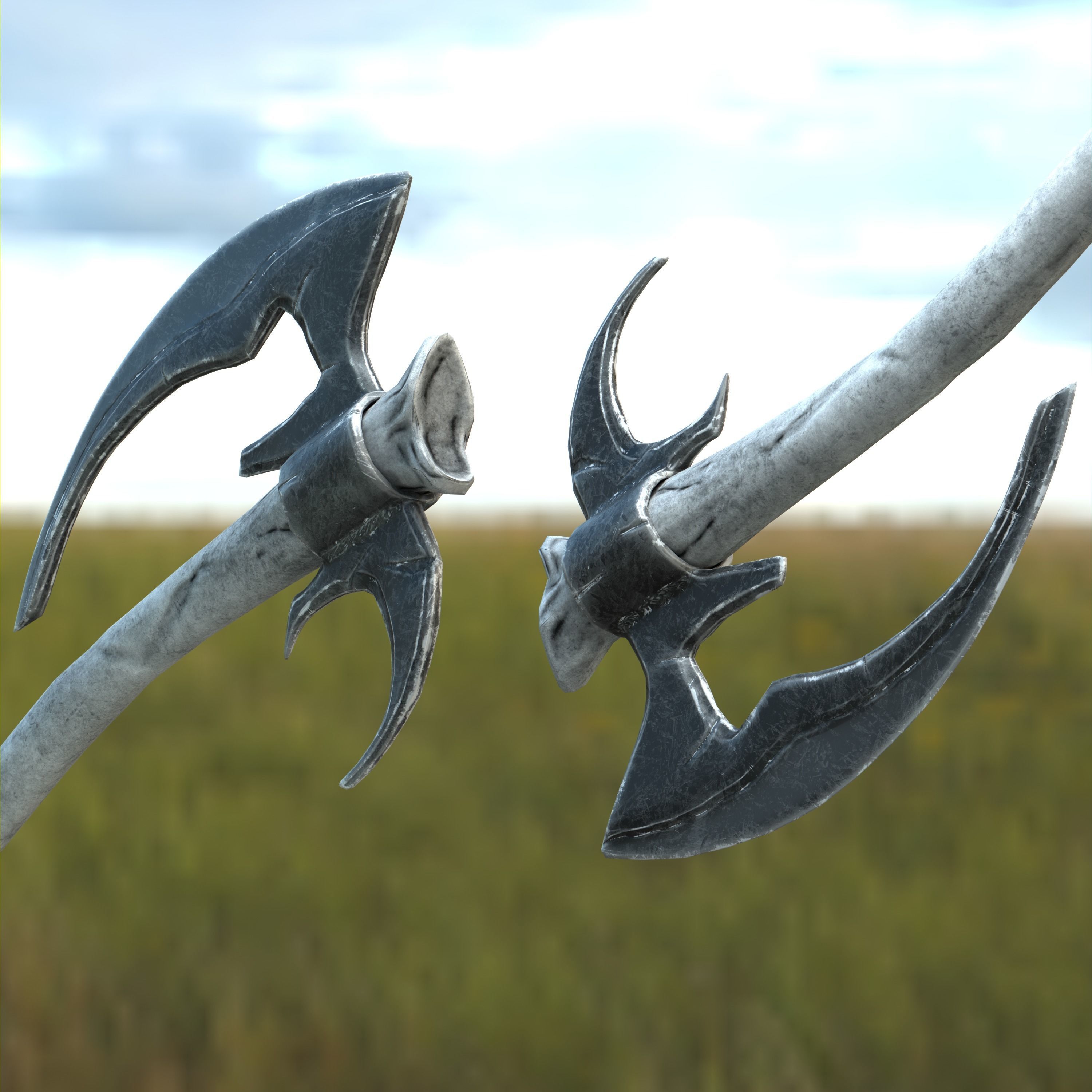 Throwing Axe Mark III Low-poly 3D model_17