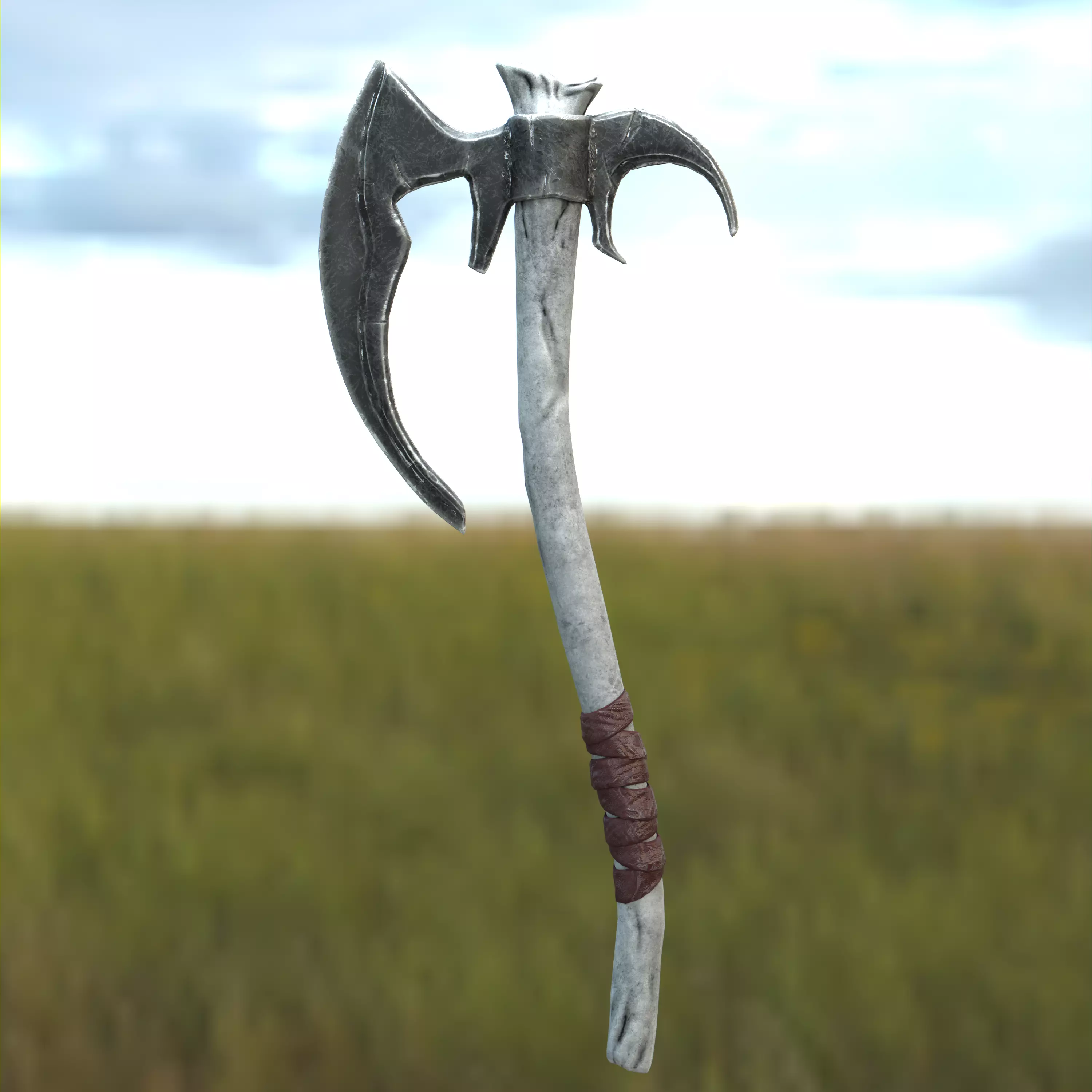 Throwing Axe Mark III Low-poly 3D model_0