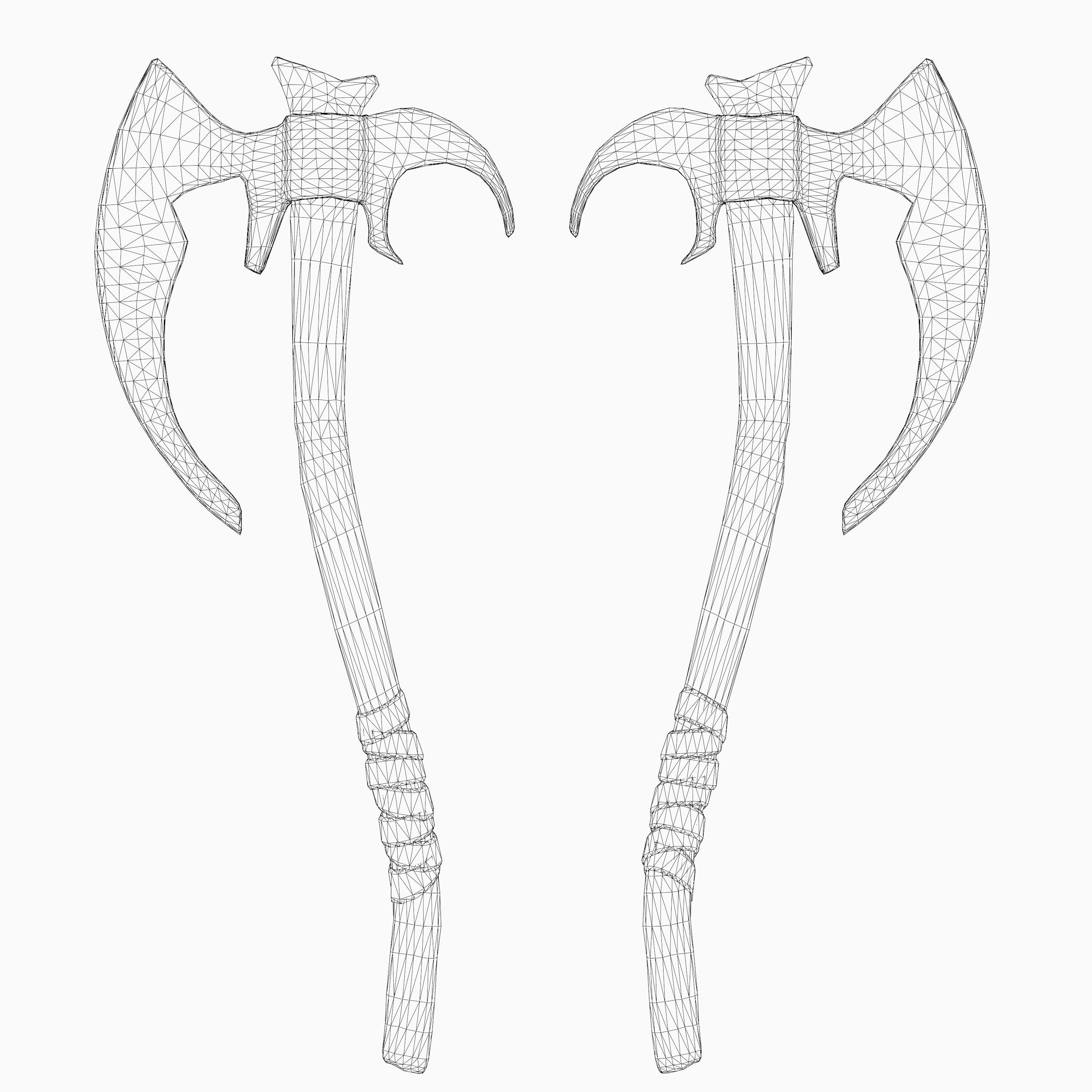 Throwing Axe Mark III Low-poly 3D model_11