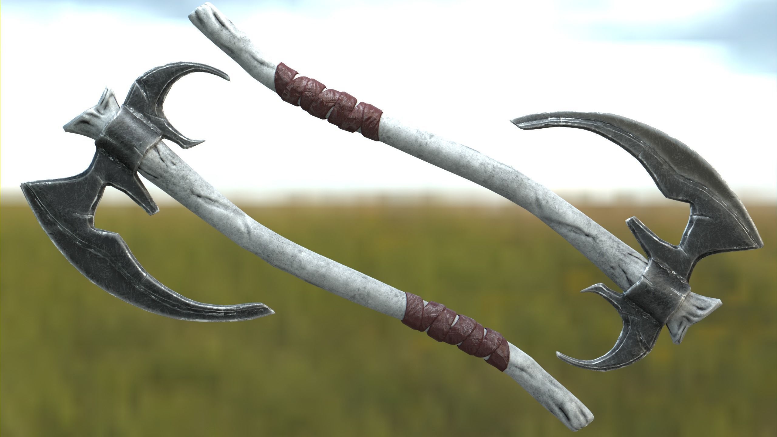 Throwing Axe Mark III Low-poly 3D model_3