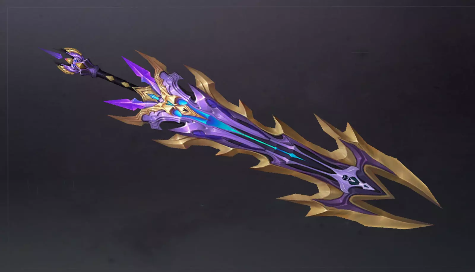 Futuristic Sword Low-poly 3D model_0