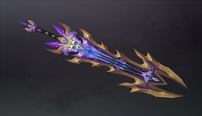 Futuristic Sword Low-poly 3D model
