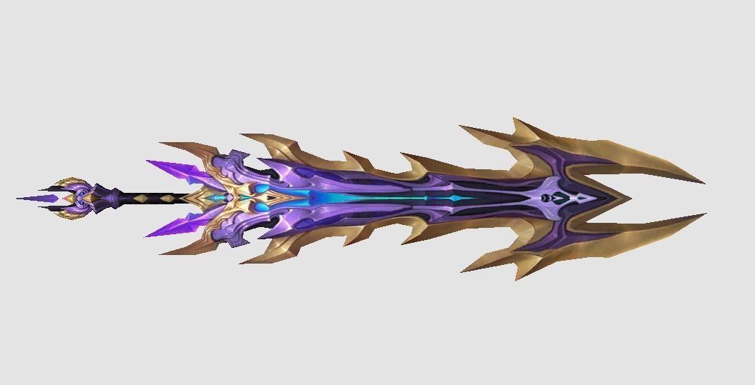 Futuristic Sword Low-poly 3D model_15