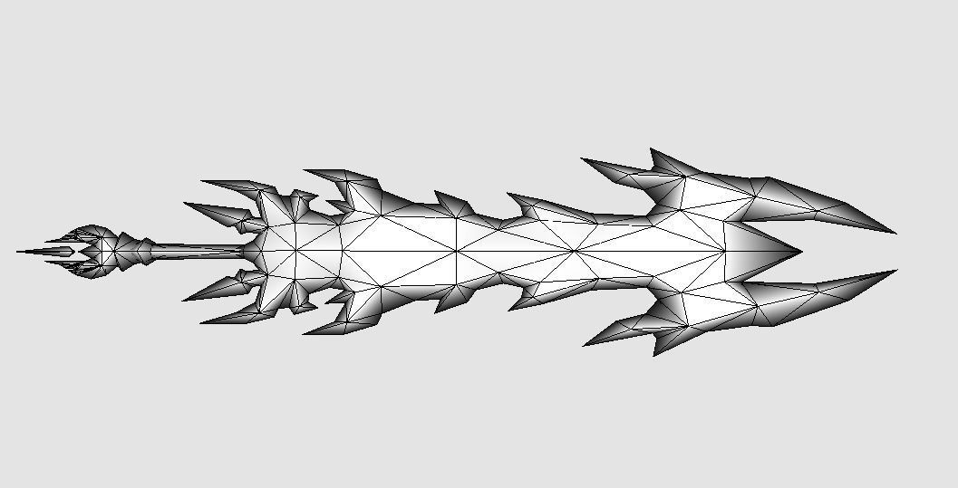 Futuristic Sword Low-poly 3D model_17