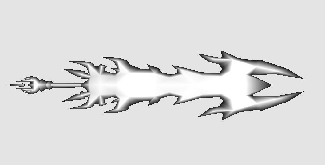 Futuristic Sword Low-poly 3D model_10