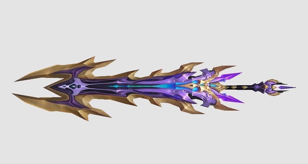 Futuristic Sword Low-poly 3D model_7
