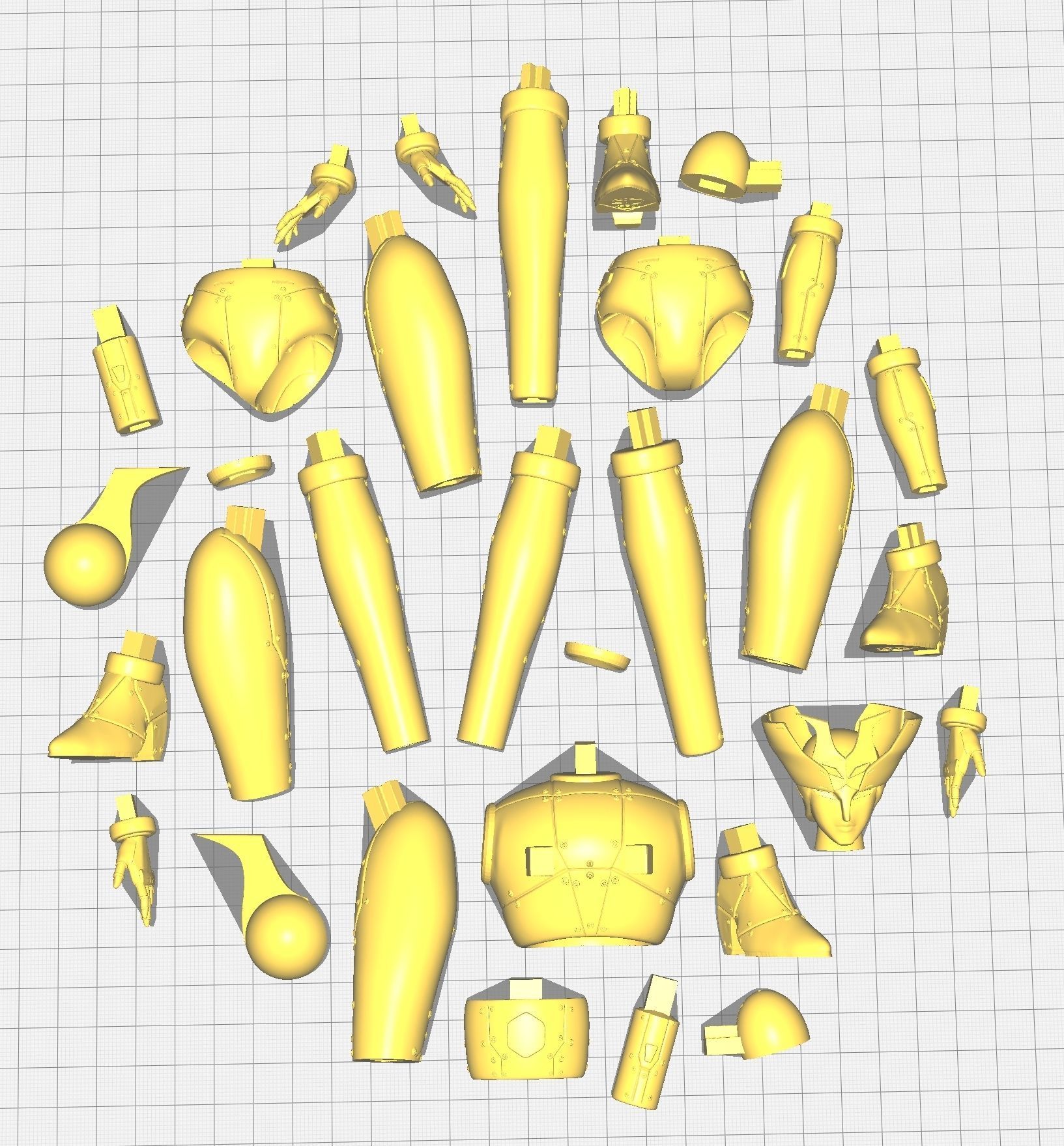 Minerva X action figure 3D print model_20