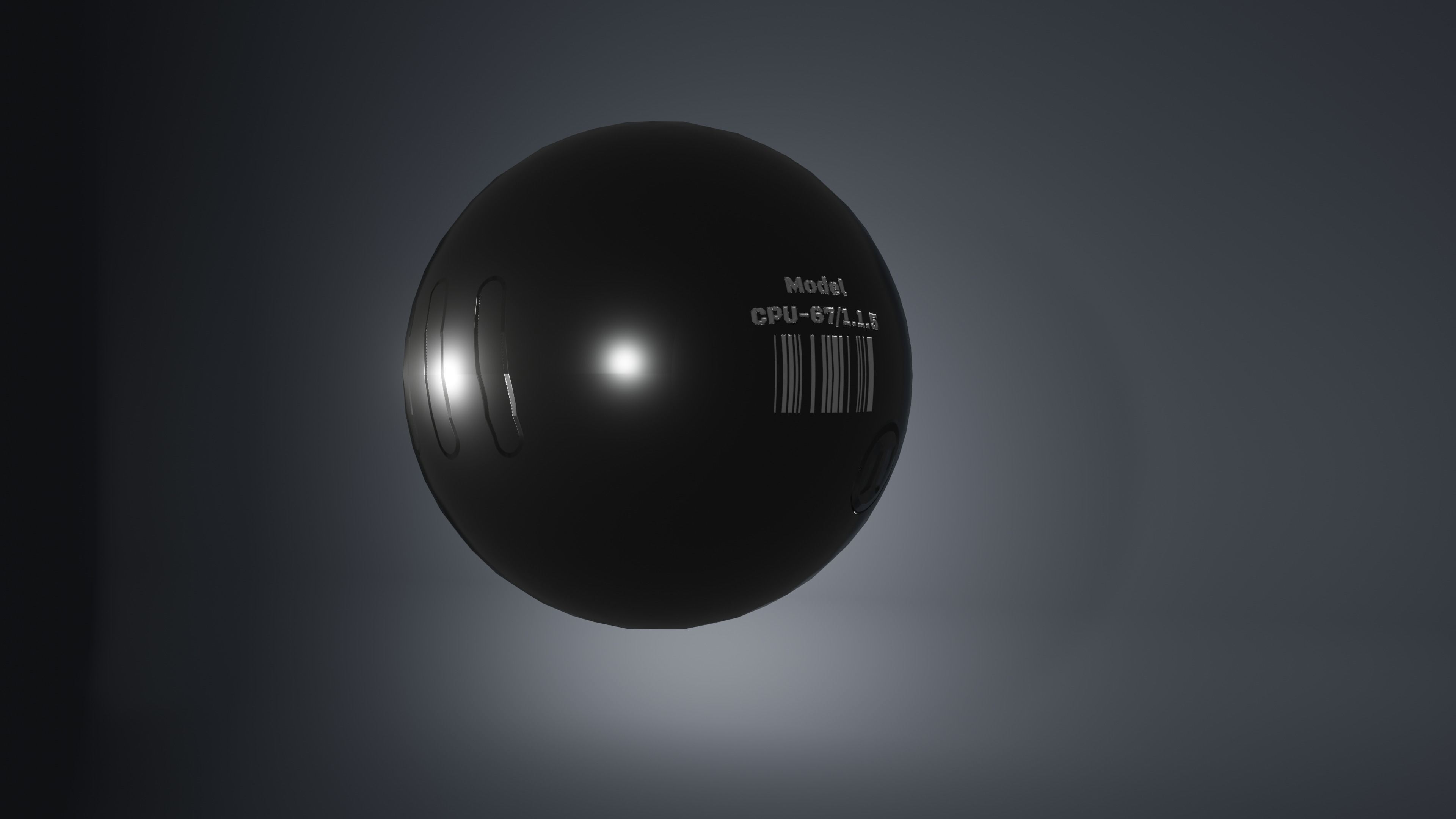 Prosthetic eye 4 Low-poly 3D model_7