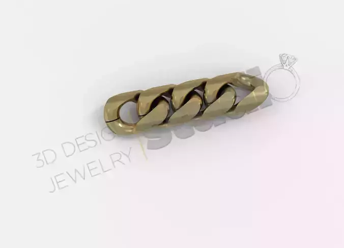 Miami cuban chain 3d model 