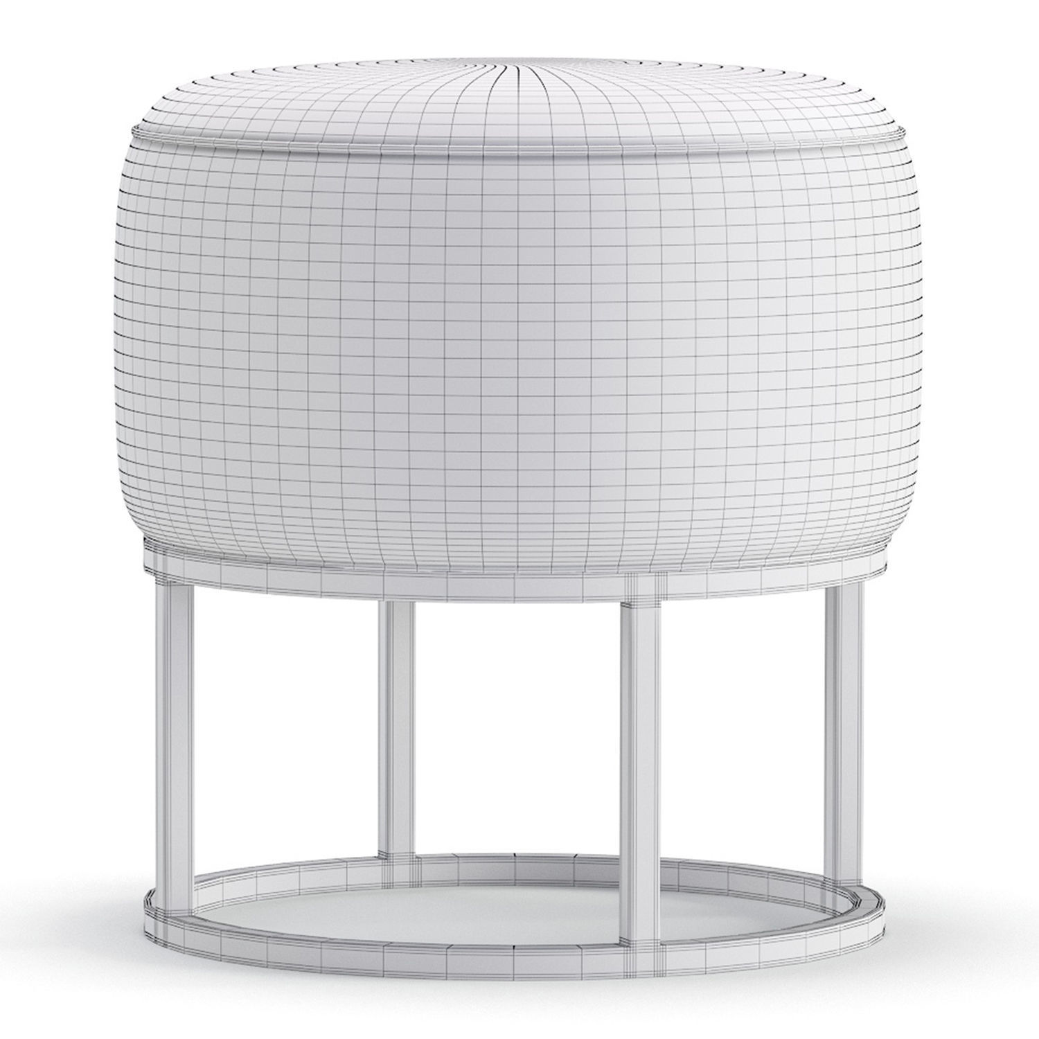 Pouffe ROSIE by Cazarina Interiors 3 Colors Version 3D model_6