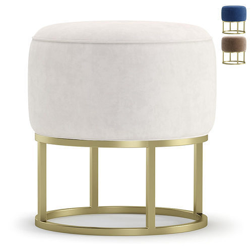 Pouffe ROSIE by Cazarina Interiors 3 Colors Version 3D model