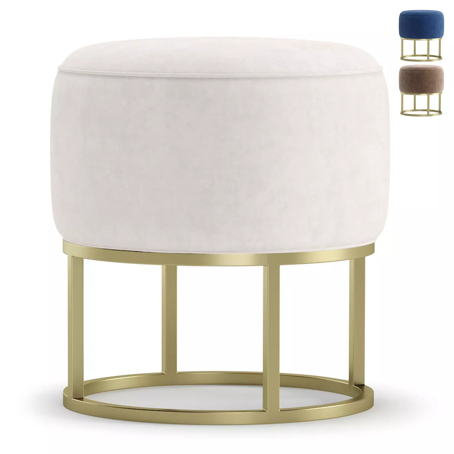 Pouffe ROSIE by Cazarina Interiors 3 Colors Version 3D model_0