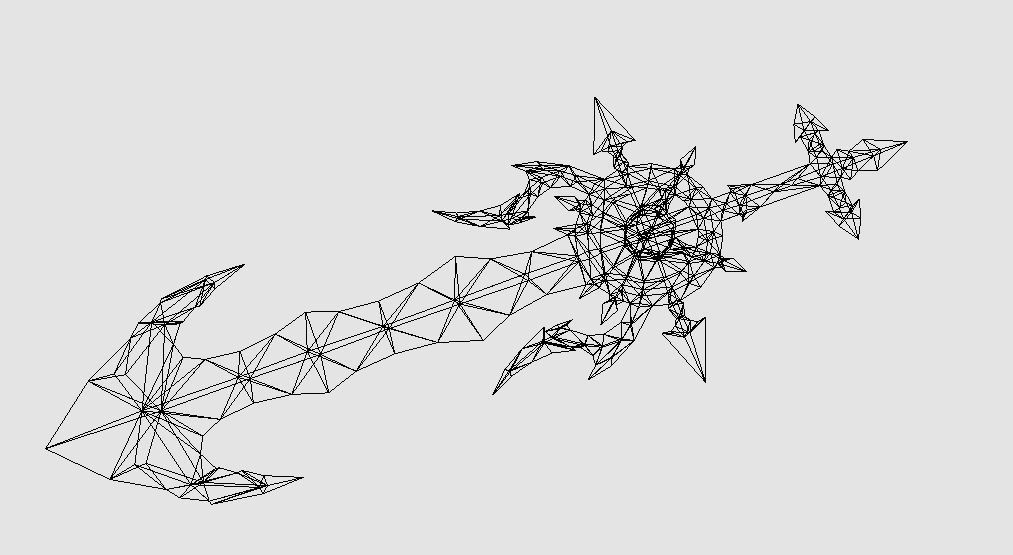 Futuristic Sword Low-poly 3D model_13