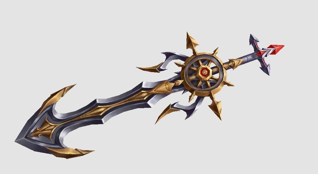 Futuristic Sword Low-poly 3D model_9