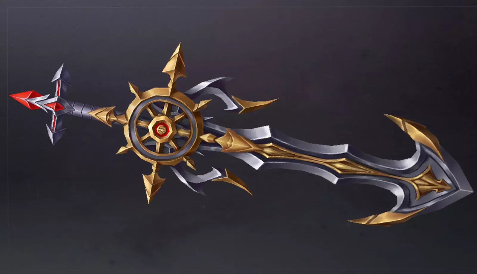 Futuristic Sword Low-poly 3D model_0