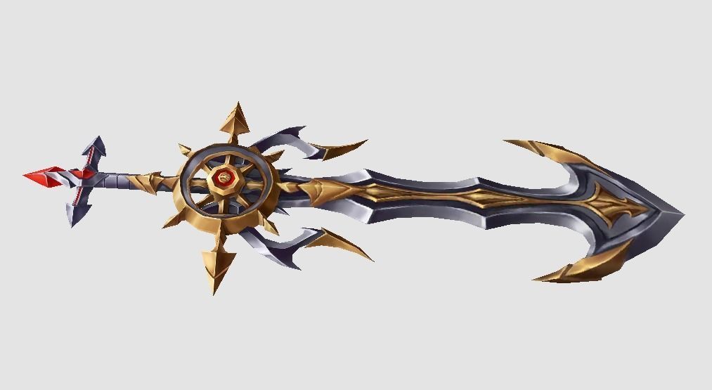 Futuristic Sword Low-poly 3D model_20