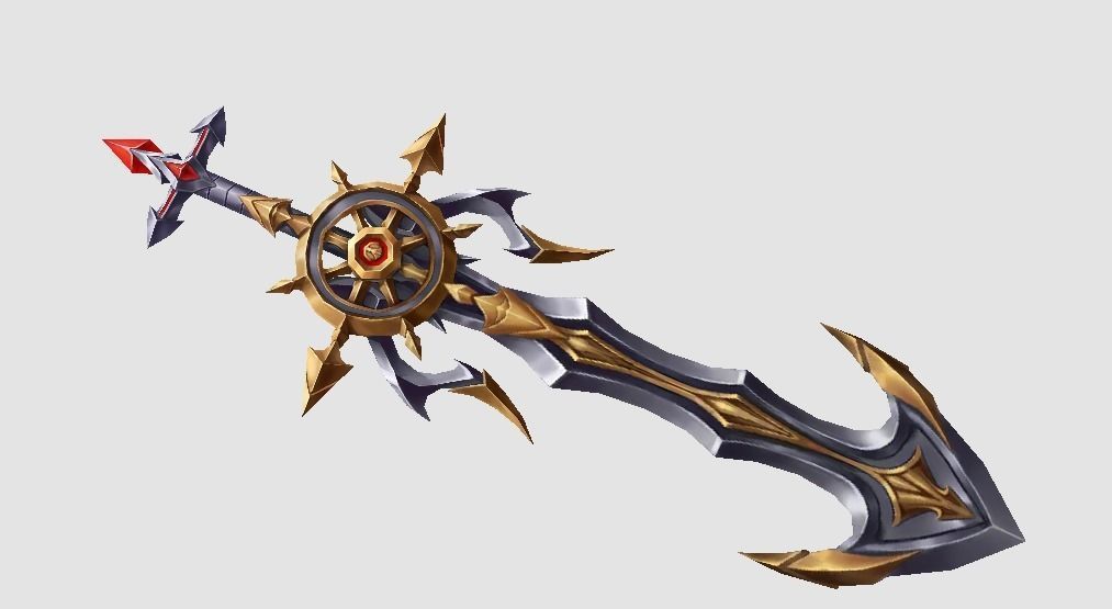 Futuristic Sword Low-poly 3D model_8