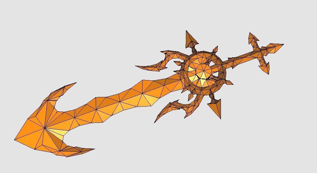 Futuristic Sword Low-poly 3D model_12