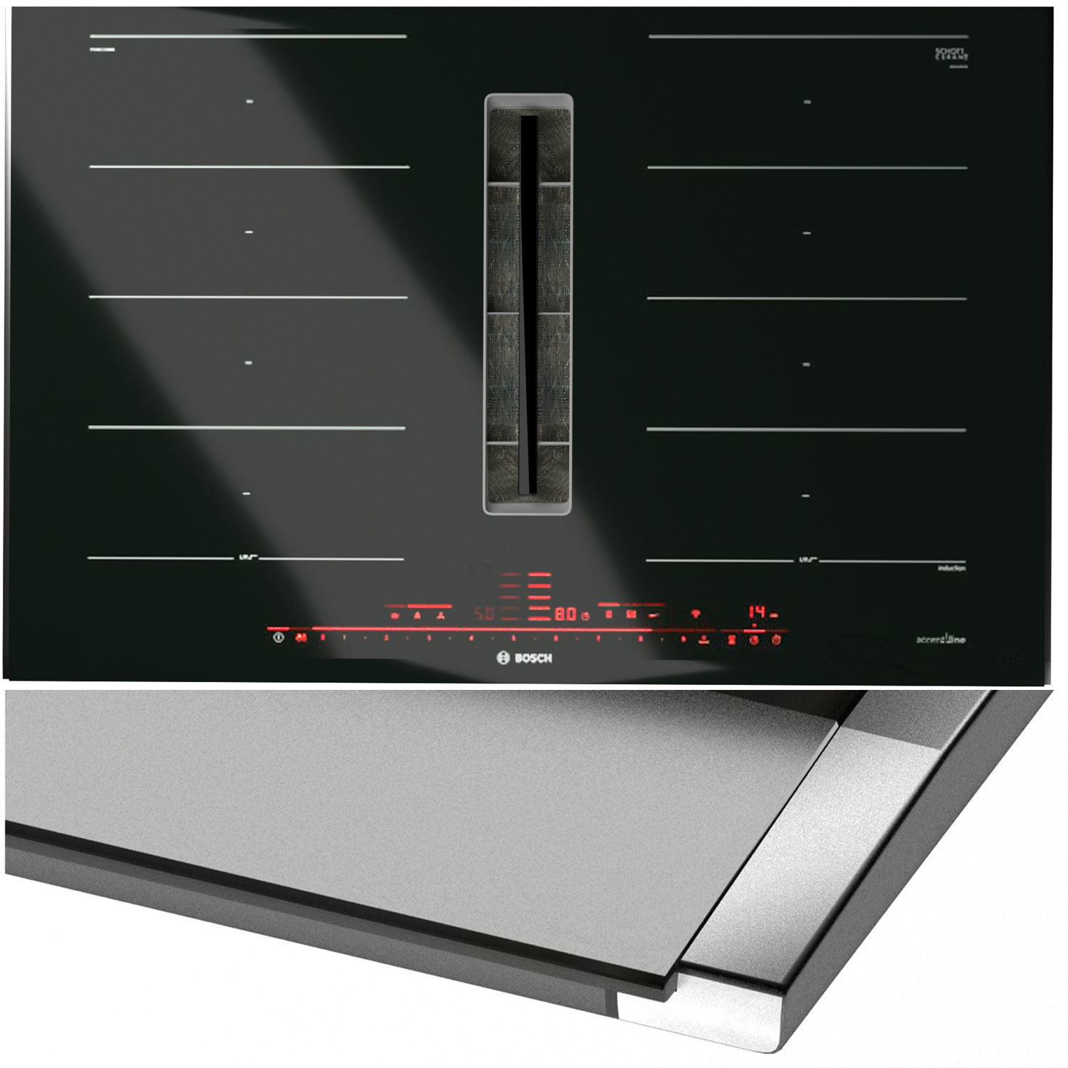 set of hobs Bosch built-in hood 3D model_3