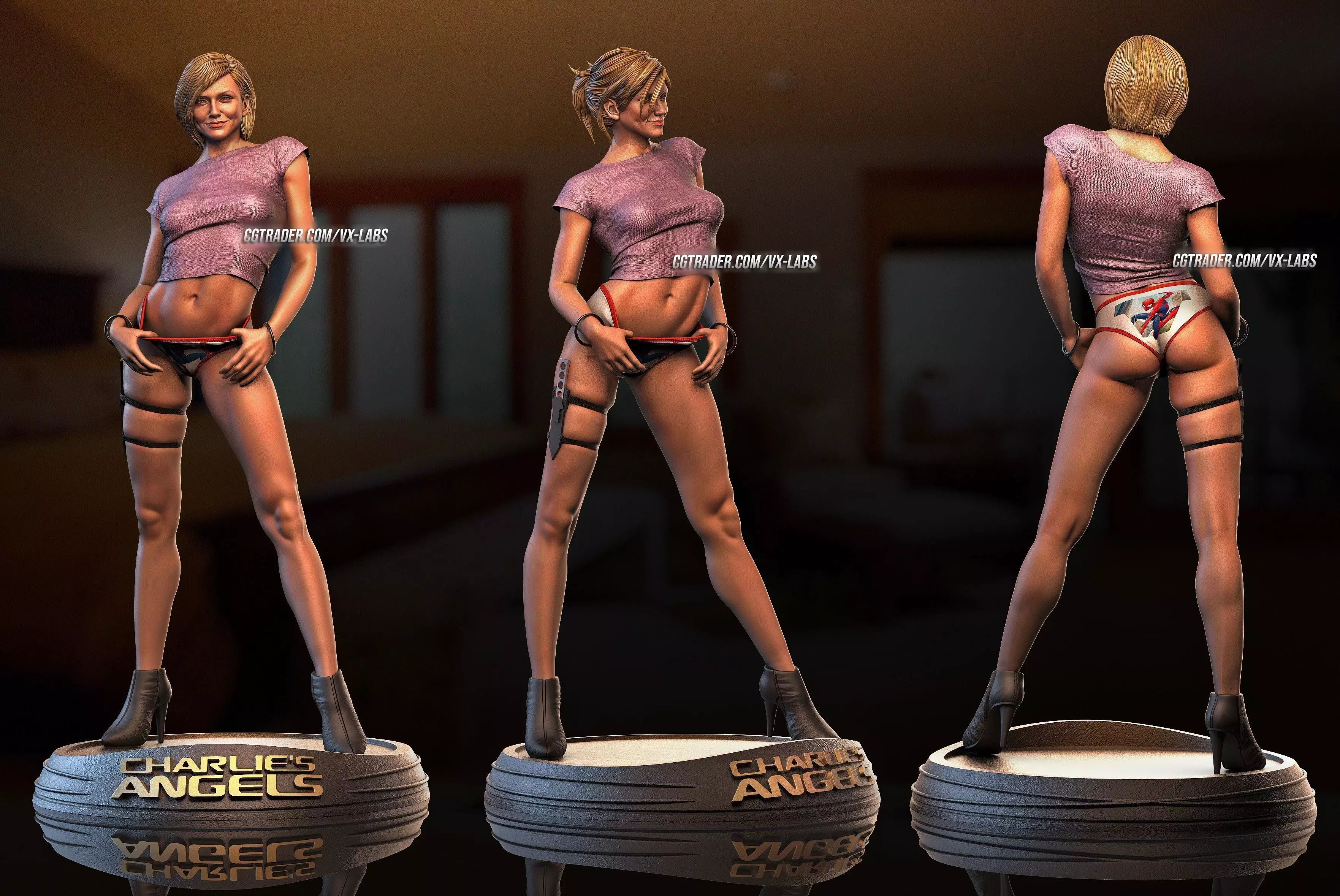 Cameron Diaz in Charlies Angels Including nude version 3D print model_0