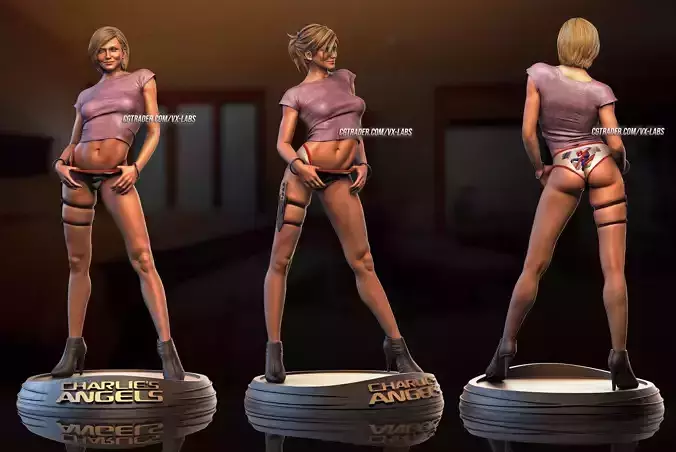 Cameron Diaz in Charlies Angels Including nude version 3D print model