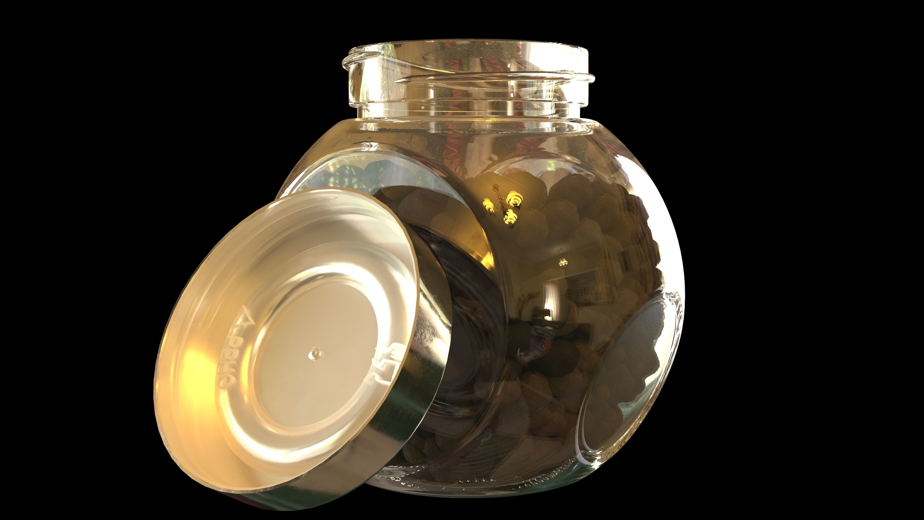 IKEA Spice Jar with English Pepper 3D model_3
