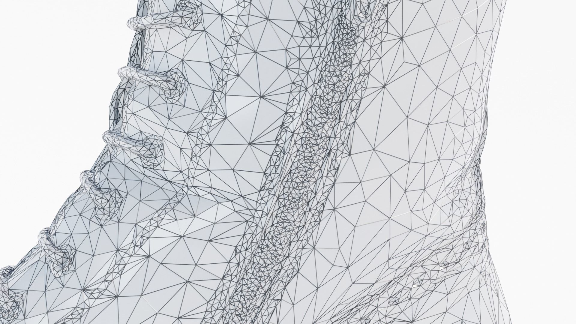 Leather Shoe Low-poly 3D model_8