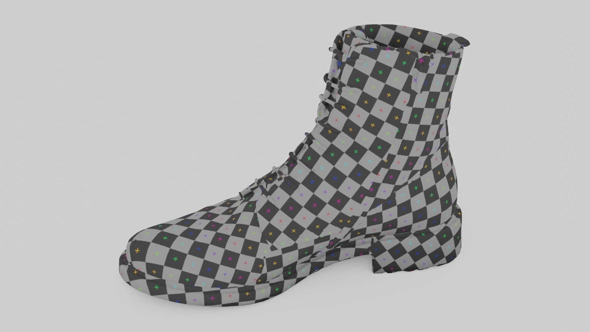 Leather Shoe Low-poly 3D model_13