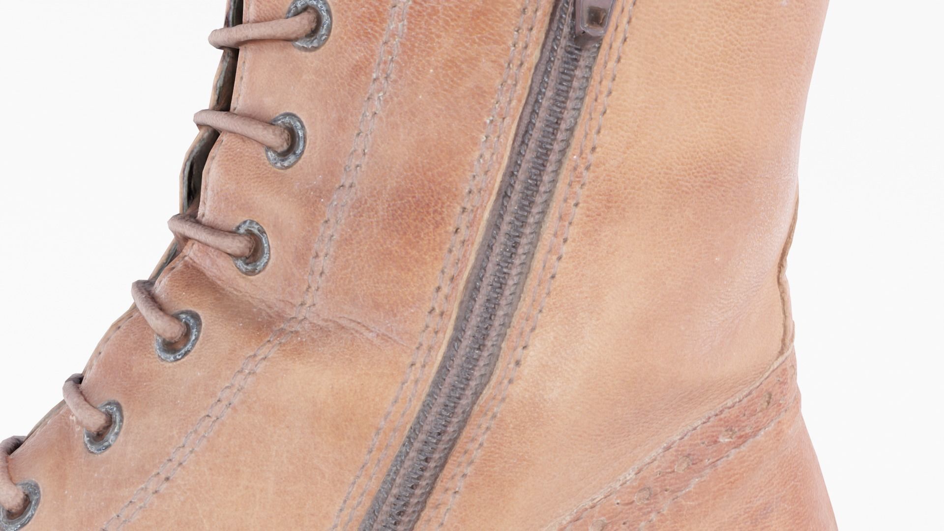 Leather Shoe Low-poly 3D model_5