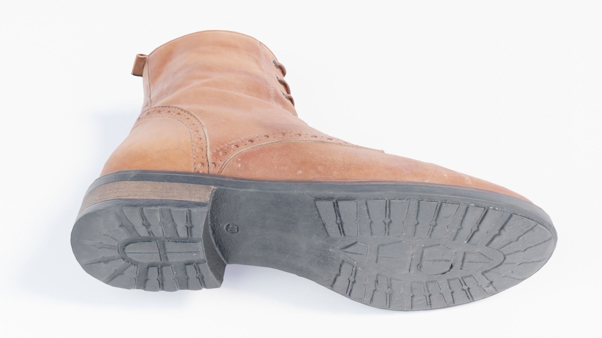 Leather Shoe Low-poly 3D model_3