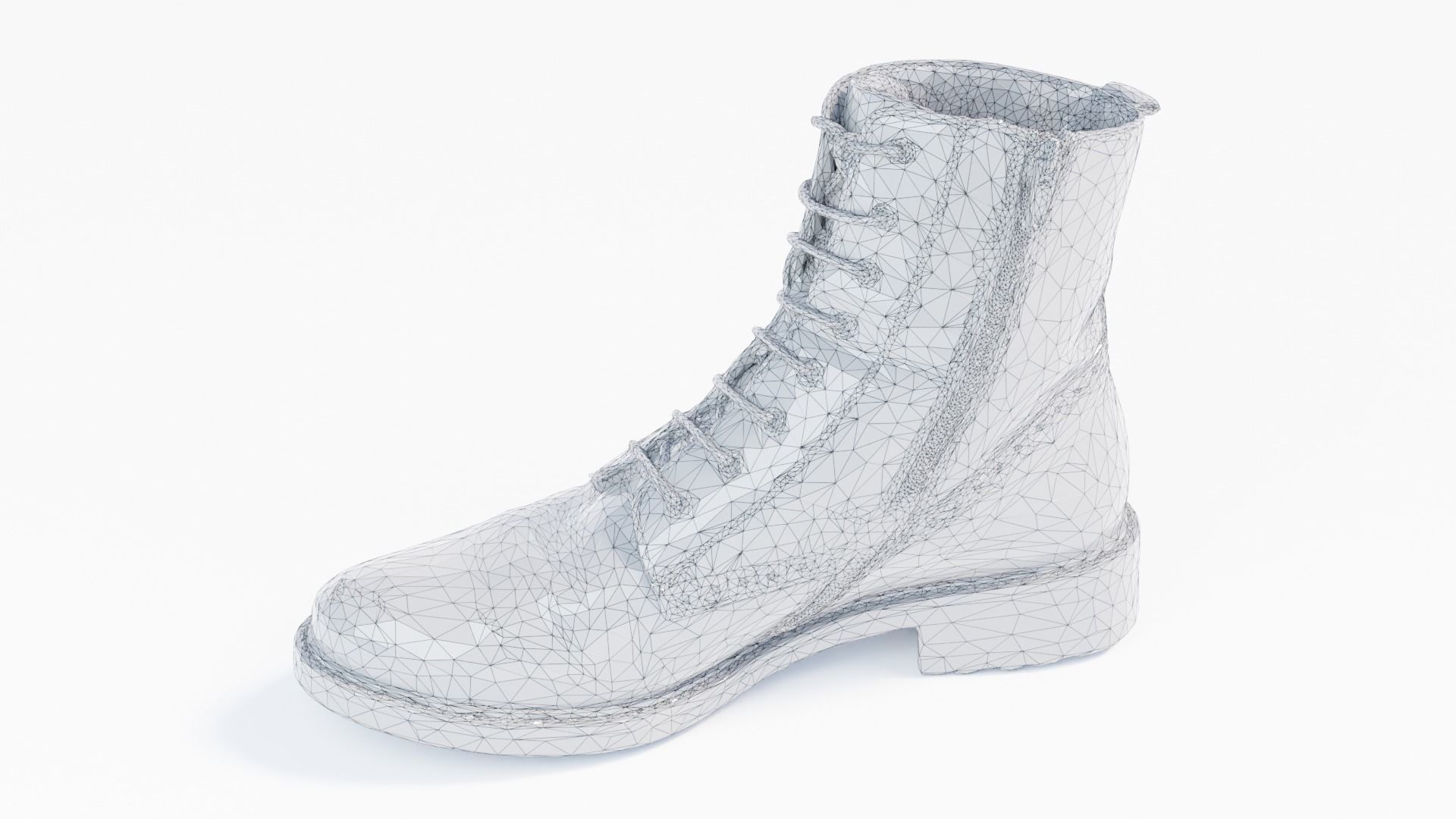 Leather Shoe Low-poly 3D model_7