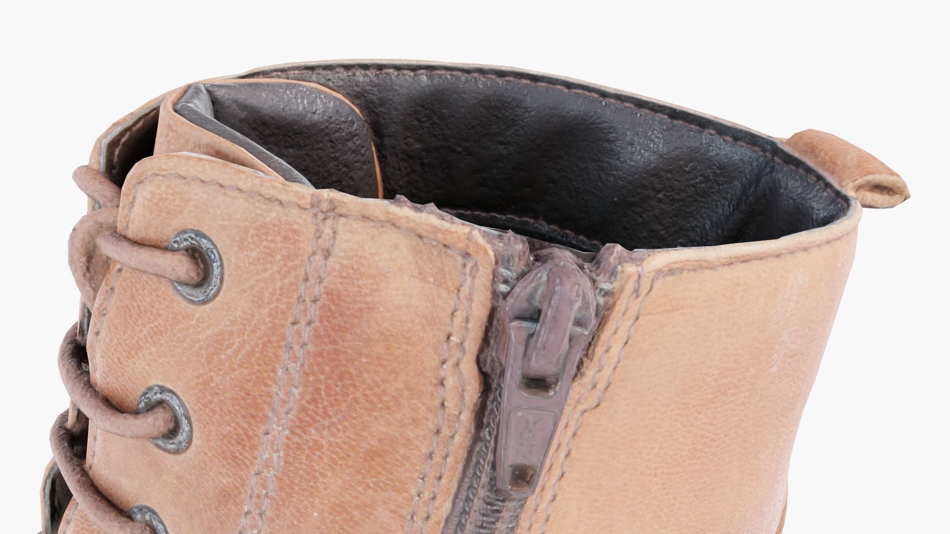 Leather Shoe Low-poly 3D model_6